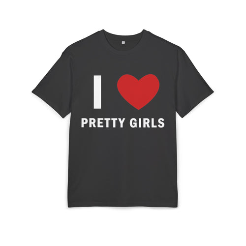 I ♥ Pretty Girls Heavy oversized tee | Velvet Noir Drop 001